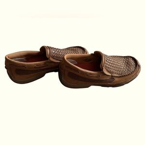Twisted X Men’s Basket Weave Slip-On Shoes - Moc Toe